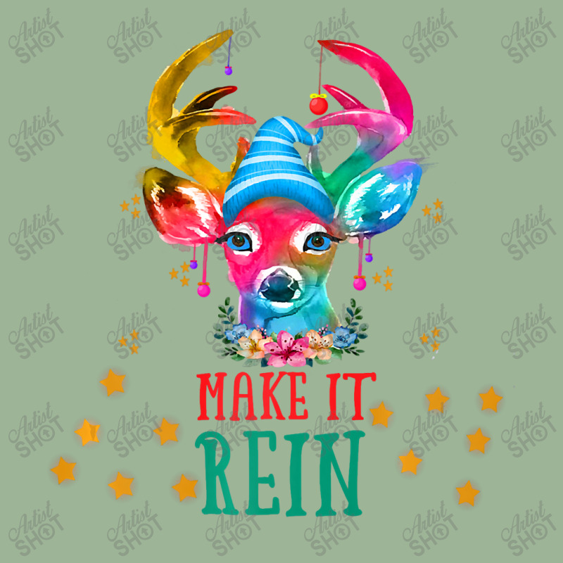 Christmas Deer, Watercolor Cute Reindeer Make It Rein! Premium T Shirt Urban Pullover Hoodie | Artistshot