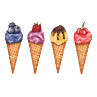 Assorted Ice Cream Cones T  Shirt Assorted Ice Cream Cones Set   Blueb Bomber Jacket | Artistshot