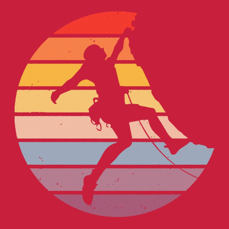 Bouldering T  Shirt Bouldering Silhouette On A Distressed Retro Sunset Beanie | Artistshot