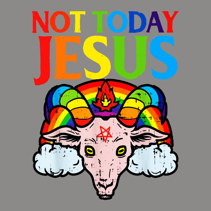 Today Not Jesus Satan Goat Satanic Snapback Trucker Cap by atereabag | Artistshot