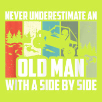 Mens Never Underestimate An Old Man With A Side By Side Utv T Shirt Adjustable Baseball Cap | Artistshot