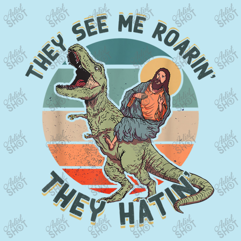 They See Me Roarin They Hatin   Jesus Riding A Dinosaur T Shirt Urban Heavy T-shirt | Artistshot