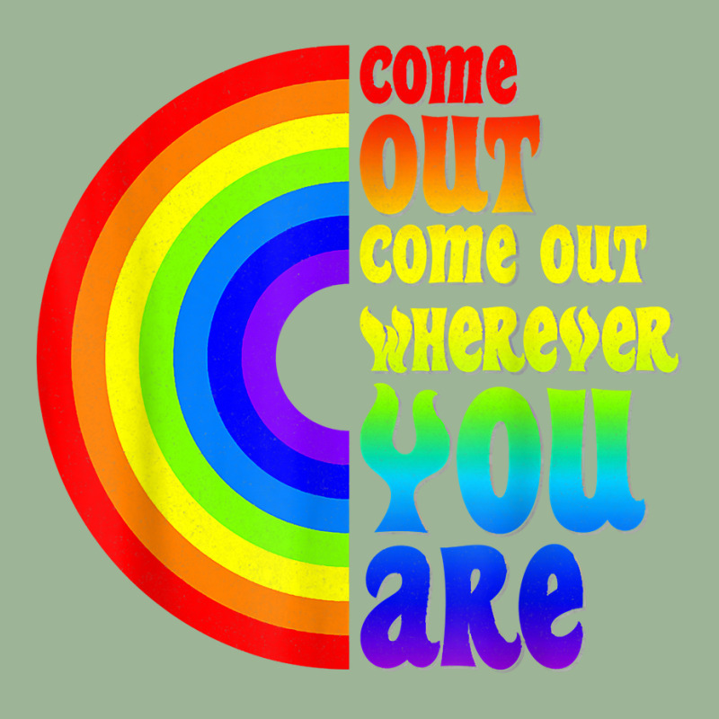 Gay Pride Come Out Wherever You Are Rainbow Flag Lgbt Lgbtq T Shirt Urban Heavy T-shirt | Artistshot