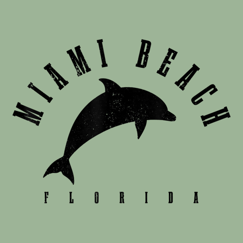 Miami Beach Florida Fl Vintage Surf Dolphin Vacation T Shirt Urban Heavy T-shirt | Artistshot