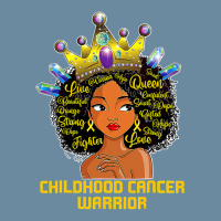 Childhood Cancer Awareness Warrior Black Princess Afro Kids 381 Urban Pullover Hoodie | Artistshot