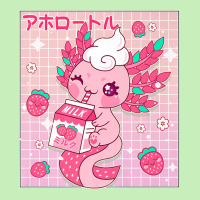 Kawaii Axolotl Strawberry Milk Shake Carton Japanese Anime Premium T S Urban Pullover Hoodie | Artistshot