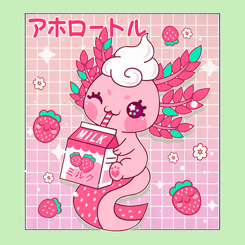 Kawaii Axolotl Strawberry Milk Shake Carton Japanese Anime Premium T S Urban Pullover Hoodie by rostinoko | Artistshot