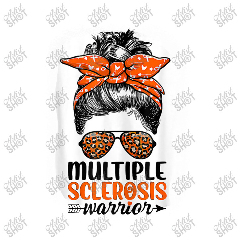 Womens Ms Warrior Messy Bun Leopard Multiple Sclerosis Awareness Bomber Jacket | Artistshot