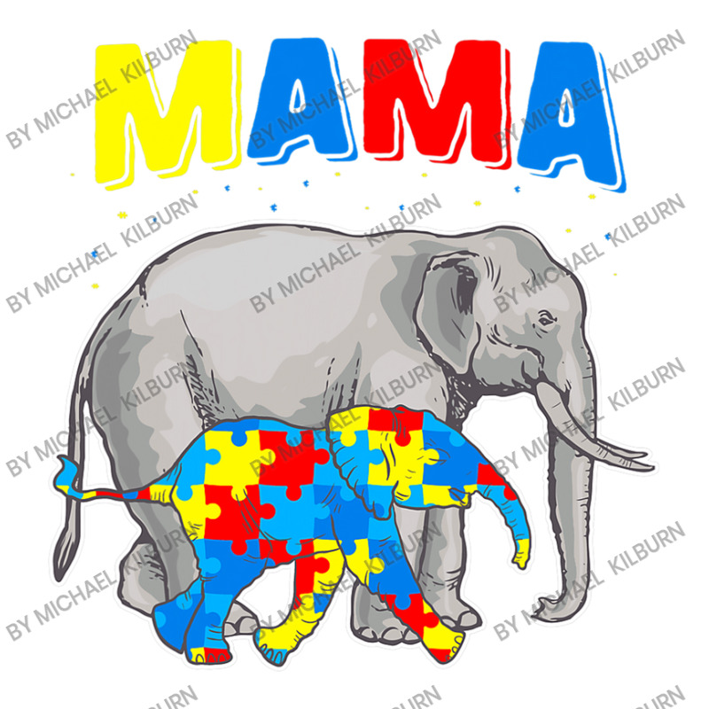 Mama Elephant Autism Awareness Bomber Jacket by Michael	Kilburn | Artistshot