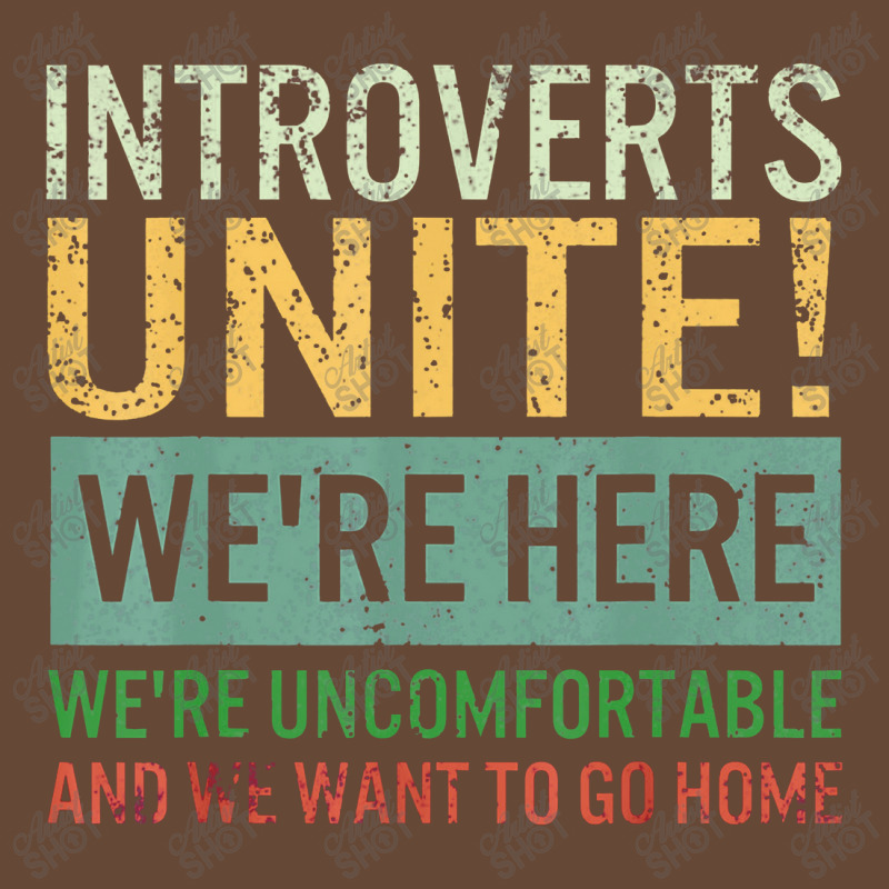 Introvert Introverts Unite Here Uncomfortable Want Go Home Beanie by suvukana | Artistshot