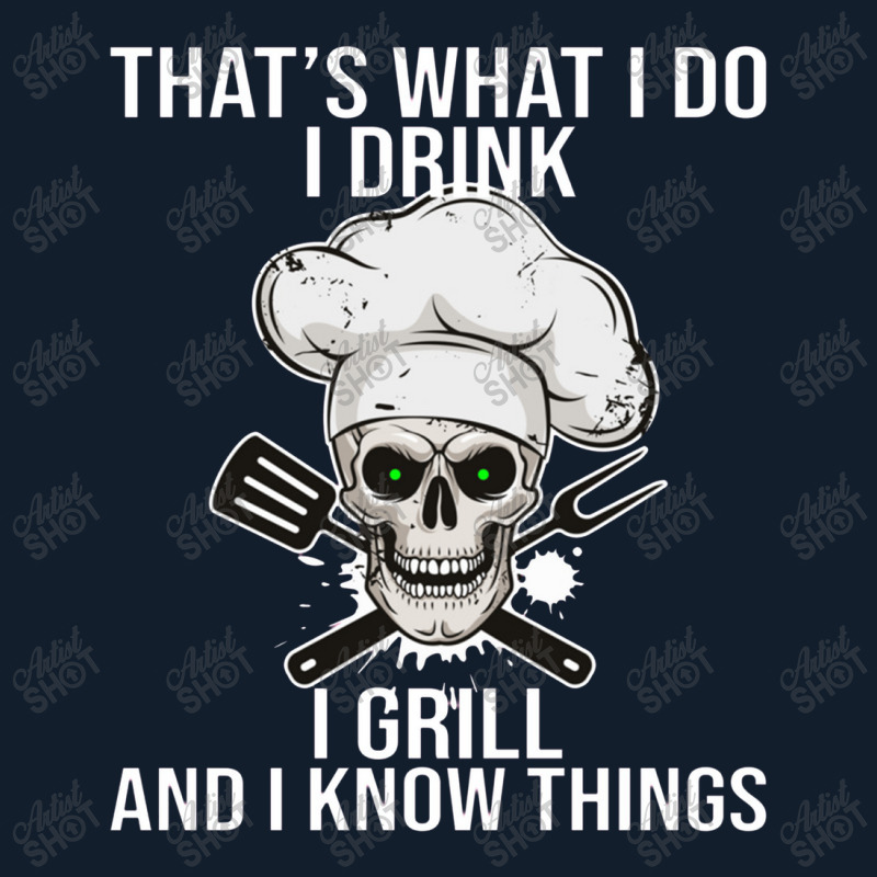 I Drink I Grill And Know Things Cookout Bbq Beer Pitmaster Beanie by atunnasalam | Artistshot