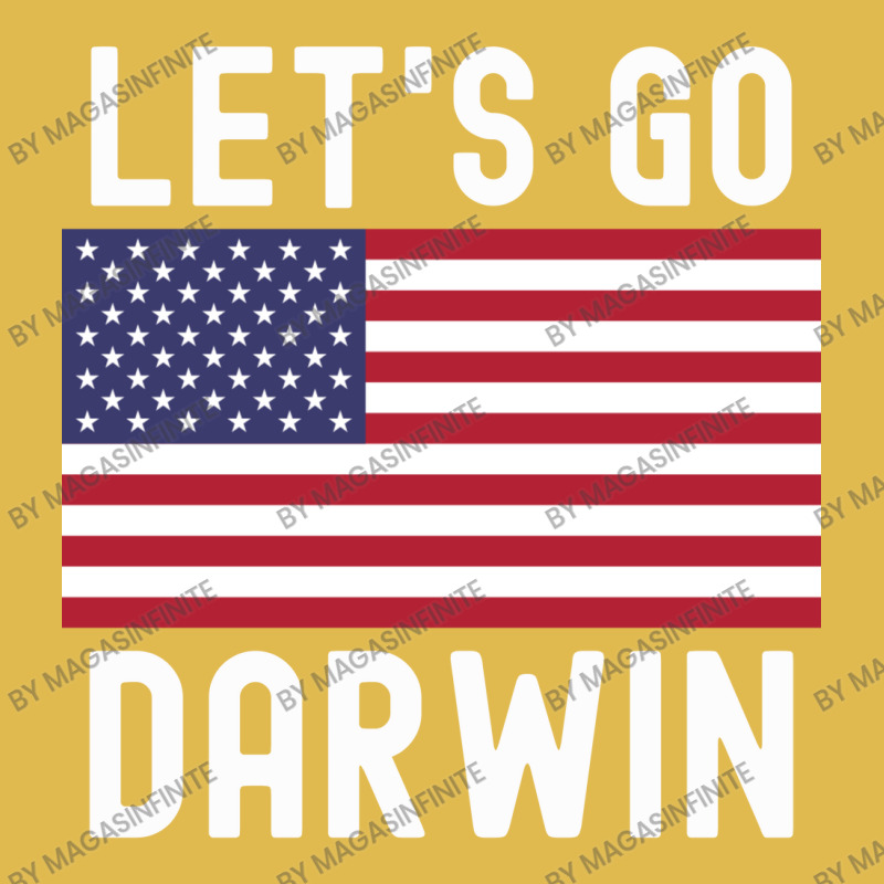 Let's Go Darwin American Flag - White Letters Version Dyed Cap by Magasinfinite | Artistshot