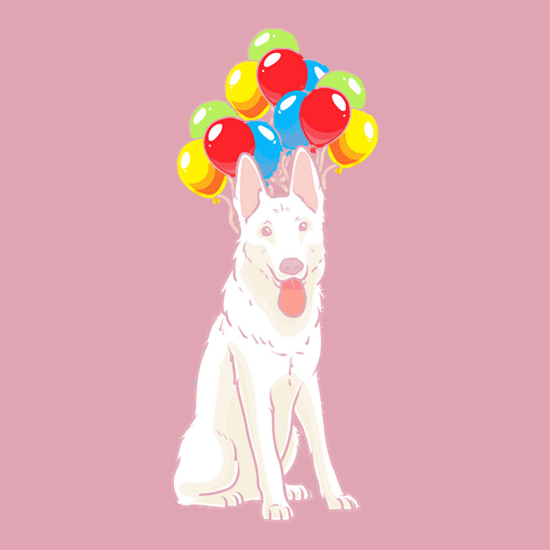 White Shepherd T  Shirt White Swiss Shepherd With Ballons Gift T  Shir Dyed Cap | Artistshot