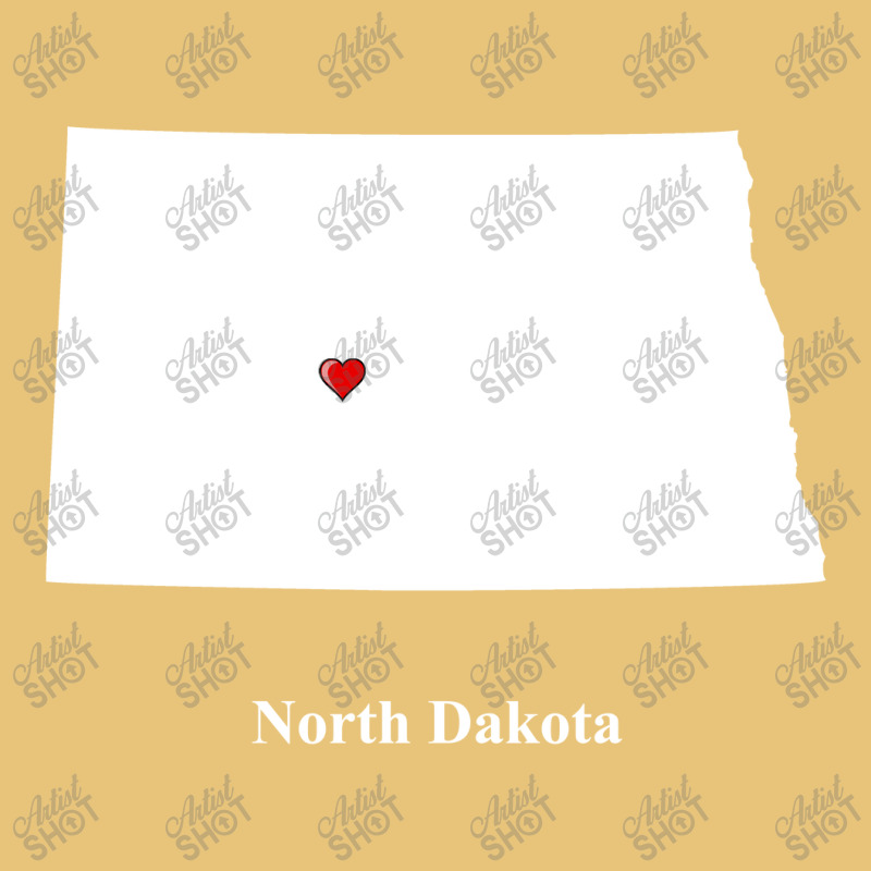 North Dakota Love Map Dyed Cap | Artistshot