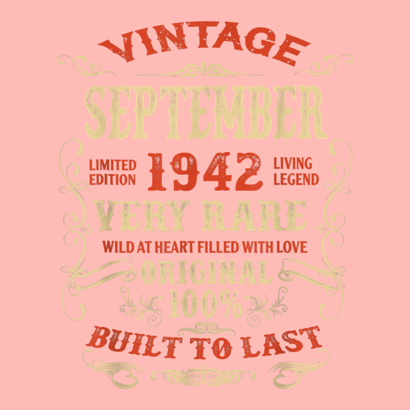 Vintage 80 Years Old September 1942 80th Bday Gift Idea T Shirt Urban Heavy T-shirt | Artistshot