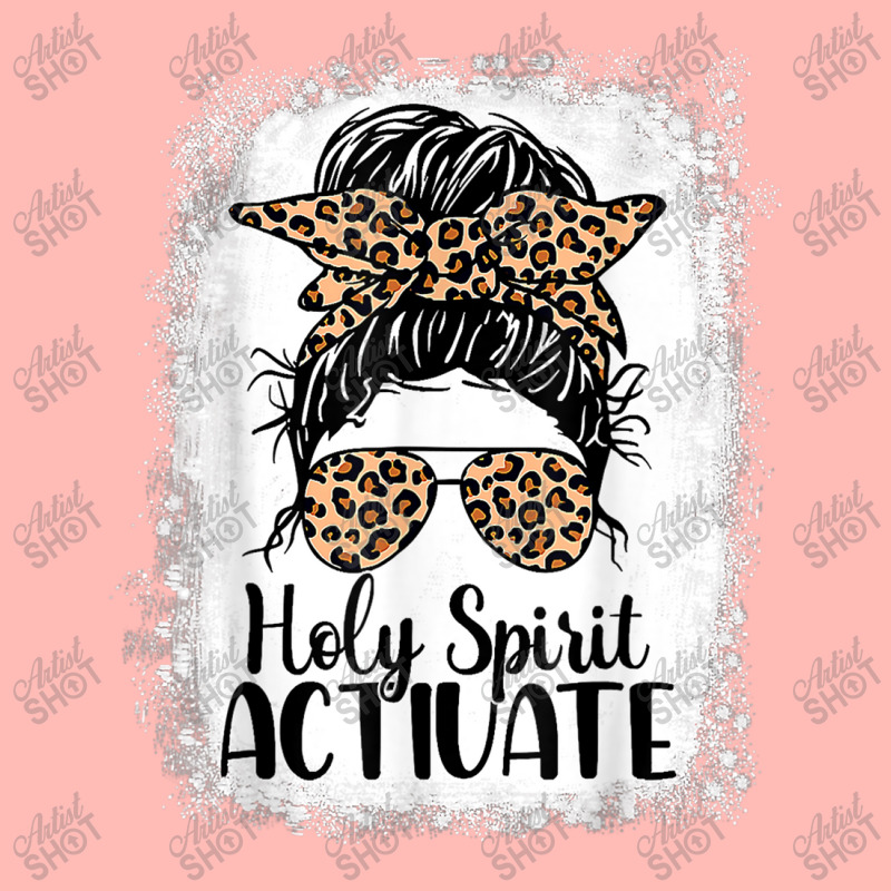 Holy Spirit Activate Mom Life Leopard Messy Bun Bleached Funny Gifts B Urban Pullover Hoodie | Artistshot