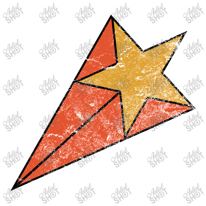 Red & Yellow Grunge Style Retro Shooting Star Pickleball Paddle | Artistshot