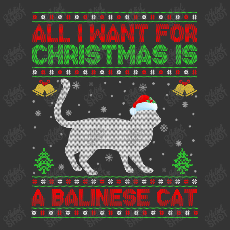 Funny Ugly All I Want For Christmas Is A Balinese Cat T Shirt Adjustable Baseball Cap | Artistshot