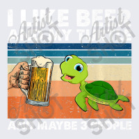 Retro I Like Beer My Turtle And Maybe 3 People Turtle Lover Premium T Adjustable Baseball Cap | Artistshot