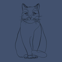 Sitting Cat Line Art Dyed Cap | Artistshot