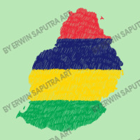 Mauritius Map Flag Drawing Line Art Dyed Cap | Artistshot