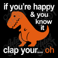 T-rex Clap Your Hands V-neck Tee | Artistshot