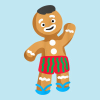 Gingerbread Man In Swimming Trunks  Christmas In July T Shirt Urban Heavy T-shirt | Artistshot