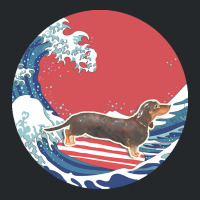 Dachshund T  Shirt Black & Tan Dachshund Gifts   Ocean Waves Surfing B Crewneck Sweatshirt | Artistshot