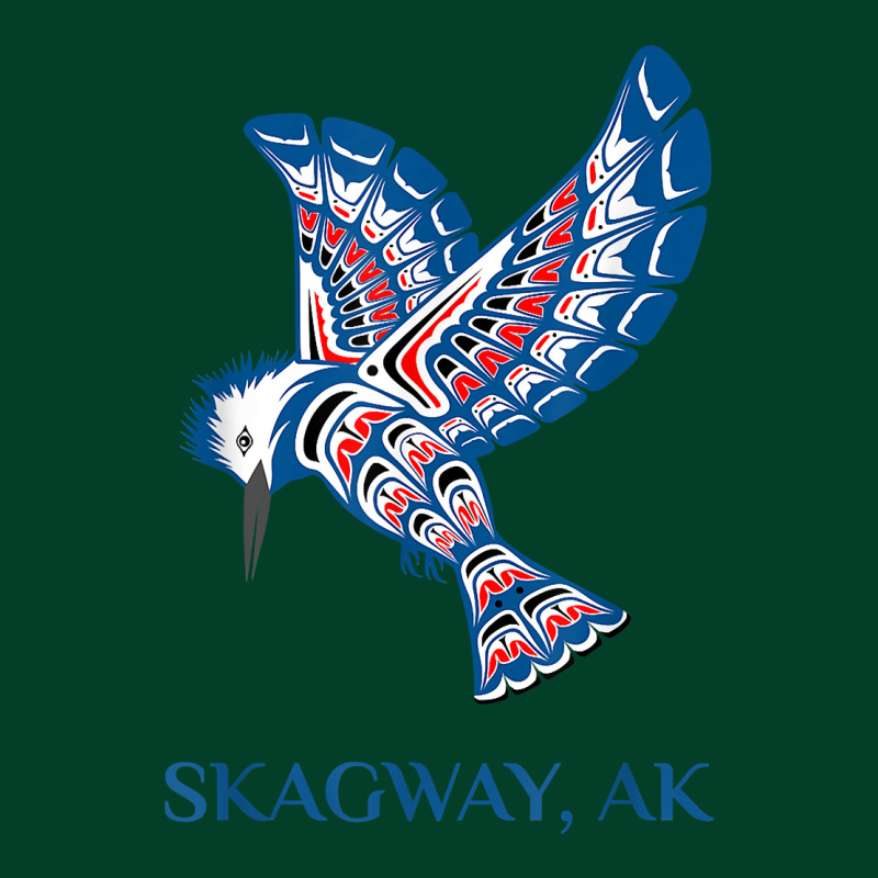 Skagway Alaska Kingfisher Native American Indian Bird Art T Shirt Beanie by damarcusswabb | Artistshot