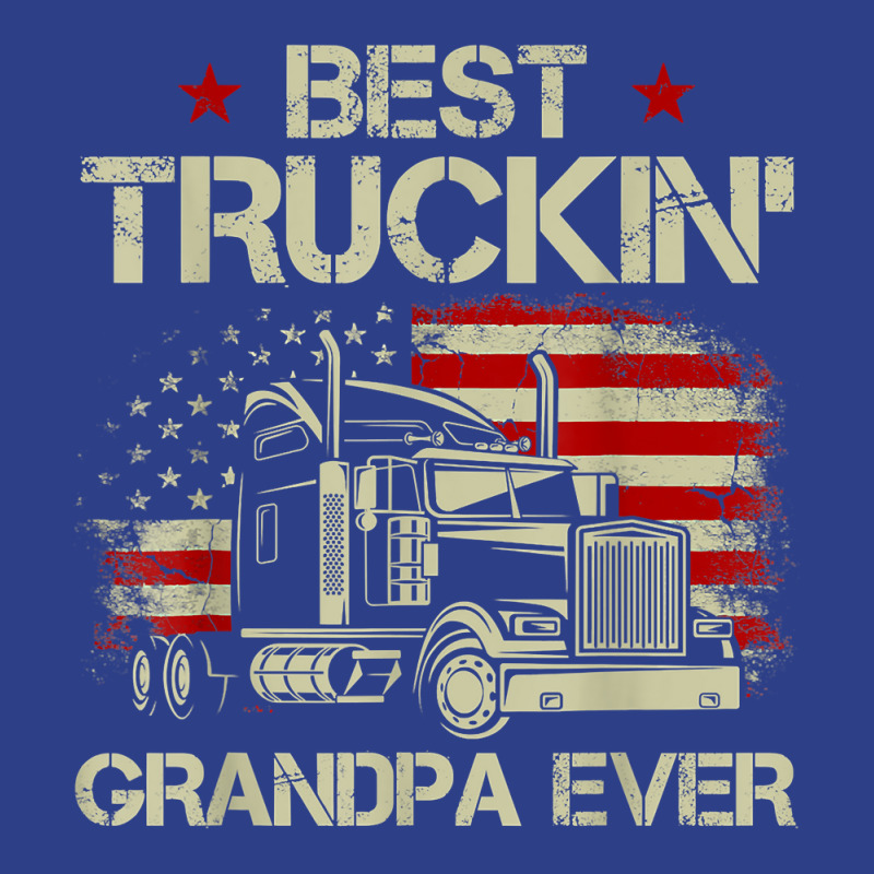 Mens Best Truckin Grandpa Ever American Flag Big Rig Trucker Gift T Sh Beanie by erinlorrai | Artistshot