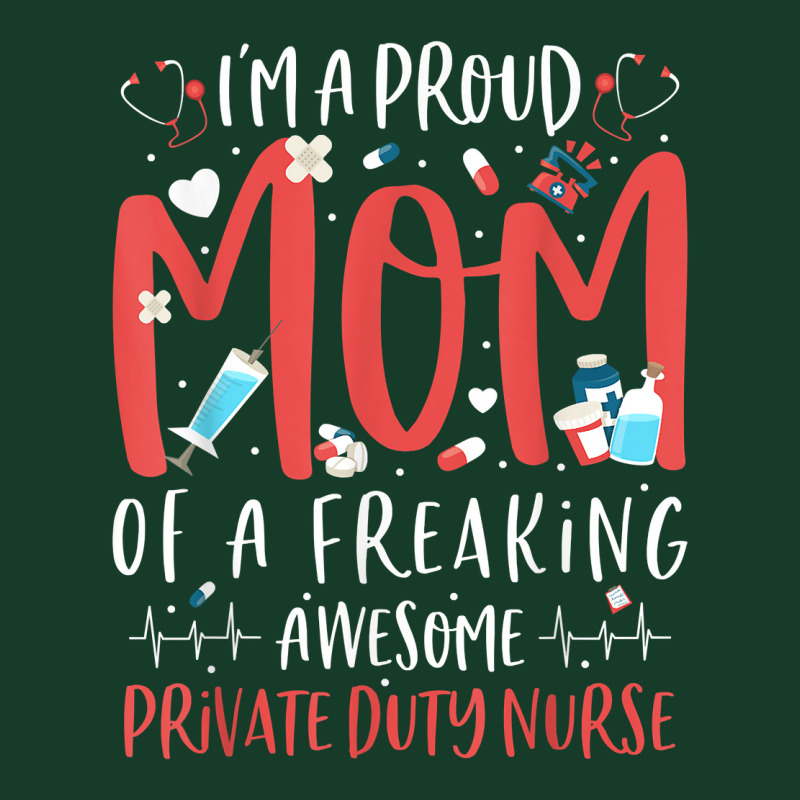 Proud Mom Of A Freaking Awesome Private Duty Mothers Day T Shirt Visor hat by MoczoTenleigh | Artistshot