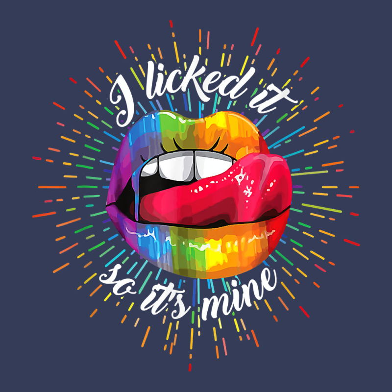 Lgbt Pride Lgbtq I Licked It So It's Mine Sexy Rainbow Lips T Shirt Visor hat by ranmarbunathoo90 | Artistshot