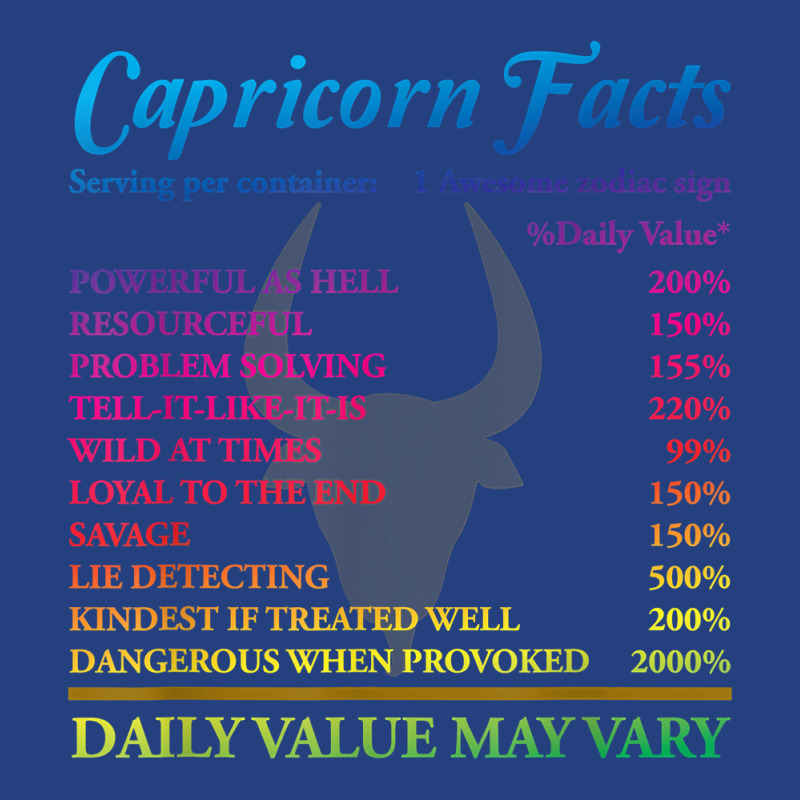 Capricorn Facts Birthday Zodiac Sign T Shirt Visor Hat | Artistshot