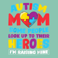 Autism Mom People Look Up Their Heroes Raising Mine Gift T Shirt Snapback Trucker Cap | Artistshot