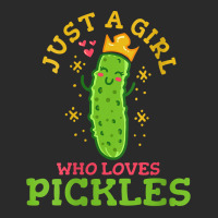 Womens Pickle Just A Girl Who Loves Pickles Vegan V Neck T Shirt Foam Trucker Hat | Artistshot