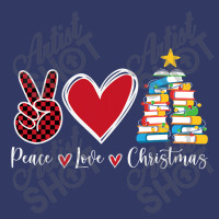 Peace Love Christmas Tshirt   Funny Christmas Tree Book Tree T Shirt Adjustable Baseball Cap | Artistshot