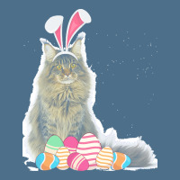 Easter Day T  Shirt Easter Cat Maine Coon With Bunny Ears & Eggs Gift Dyed Cap | Artistshot