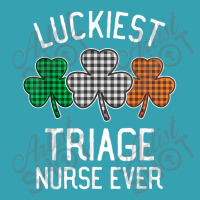 Luckiest Triage Nurse Ever St Patrick's Day Plaid Dyed Cap | Artistshot