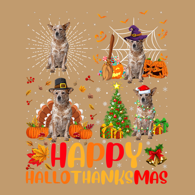 Halloween Christmas Australian Cattle Dog Hallothanksmas Urban Heavy T-shirt by peafowl | Artistshot