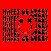 Happy Go Lucky Smiley Face Irish Shamrocks St Patricks Day Premium T S Bomber Jacket | Artistshot