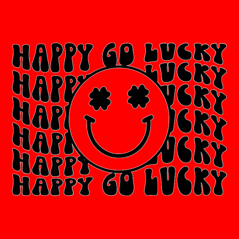 Happy Go Lucky Smiley Face Irish Shamrocks St Patricks Day Premium T S Bomber Jacket | Artistshot