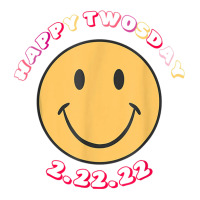 Happy Twosday Tuesday February 22nd 2022 Retro Smiley Face T Shirt Bomber Jacket | Artistshot