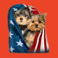 Yorkshire Terrier Us Flag July 4th Patriotic Yorkie Puppies T Shirt Beanie | Artistshot