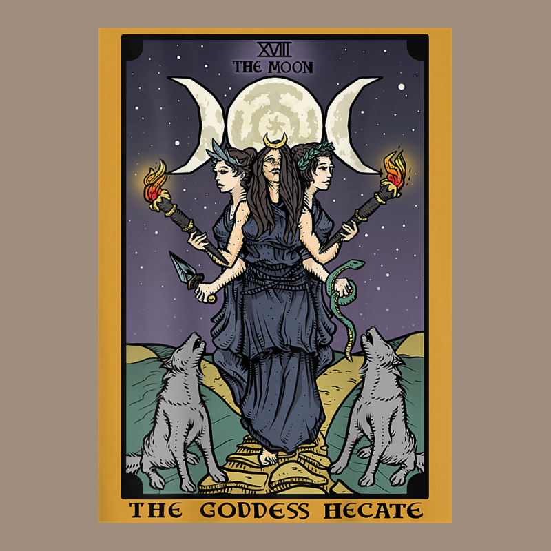 Hecate Triple Moon Goddess Witch Wheel Tarot Card Back Print T Shirt Visor hat by carlianagorley | Artistshot