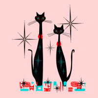 Retro Atomic Era Mid Century Modern Cat Pair W Stars Design Premium T Visor Hat | Artistshot