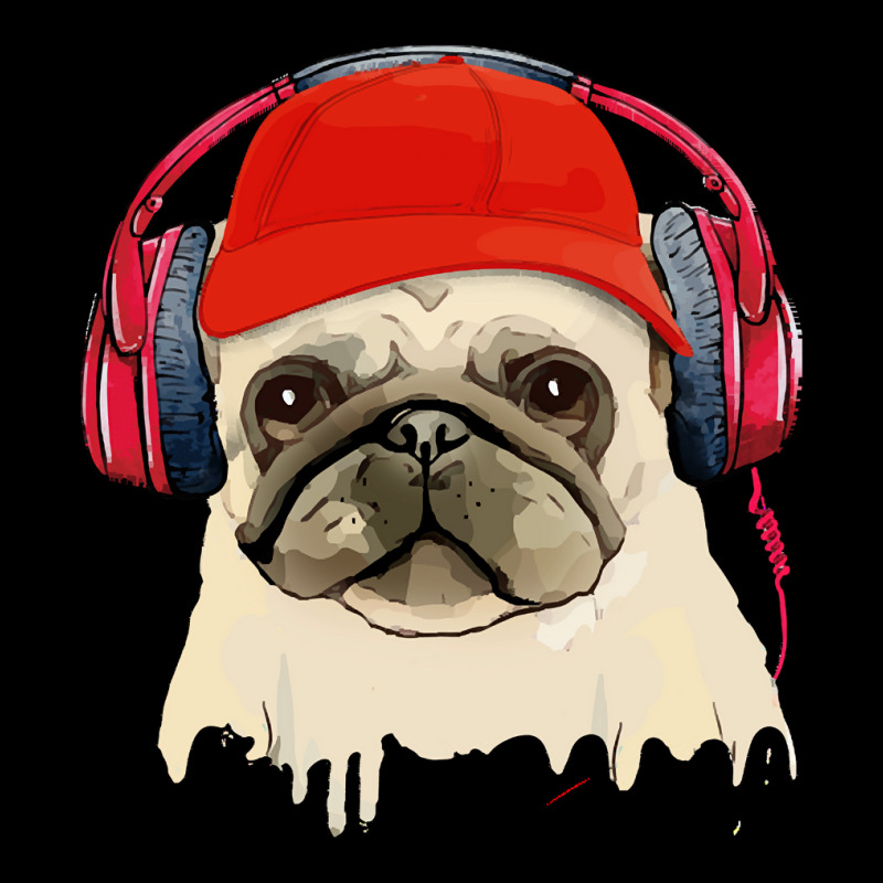 Pug T  Shirt Pug, Pug Face And Music Headphones, Pug Lovers, Gift For Visor hat by raftdesign | Artistshot