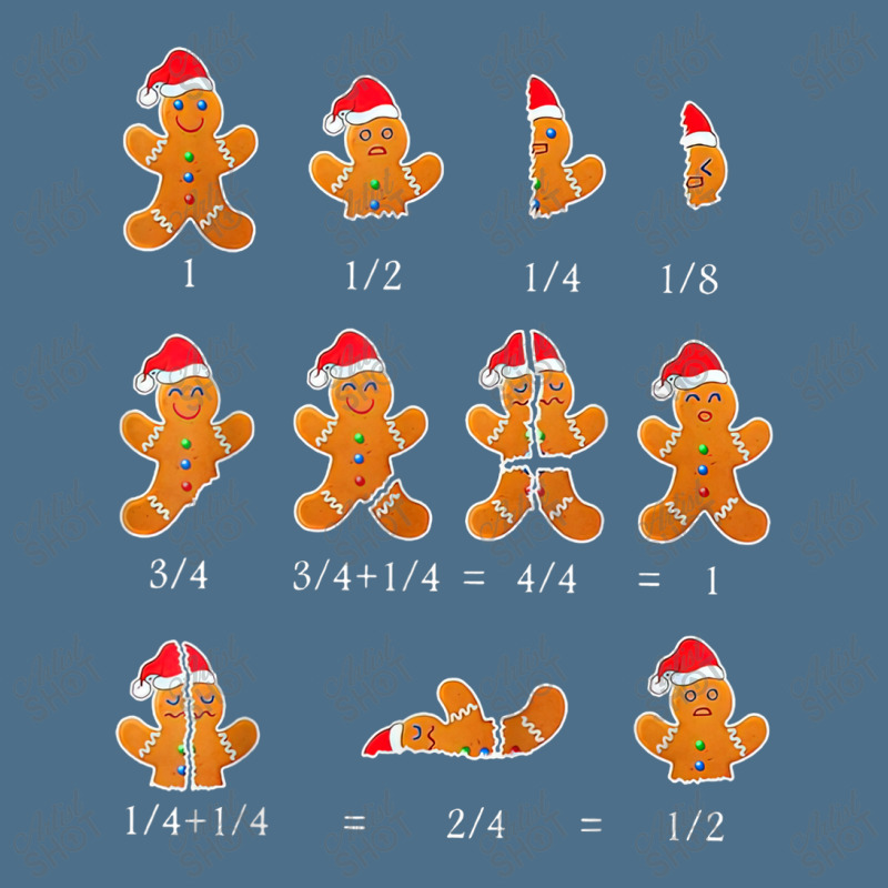 Christmas Math Teacher Fraction Gingerbread Cookie Santa Hat Dyed Cap by Yuh2105 | Artistshot