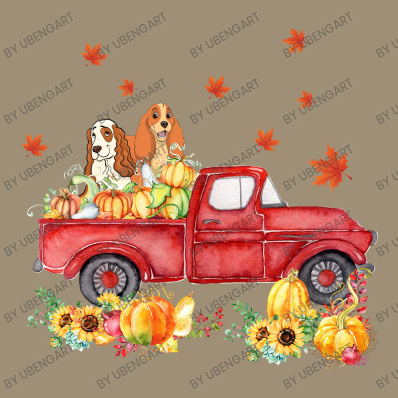 Cocker Spaniel Pumpkin Truck Fall Leaf Thanksgiving Halloween Dyed Cap by UbengArt | Artistshot