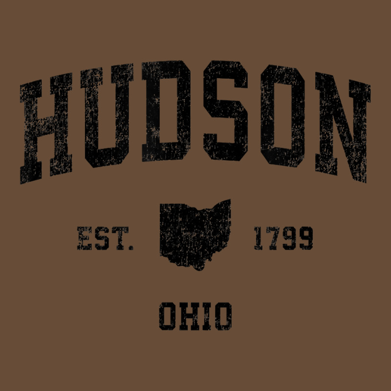 Hudson Ohio Oh Vintage Sports Design Black Print T Shirt Dyed Cap by lissuttie | Artistshot