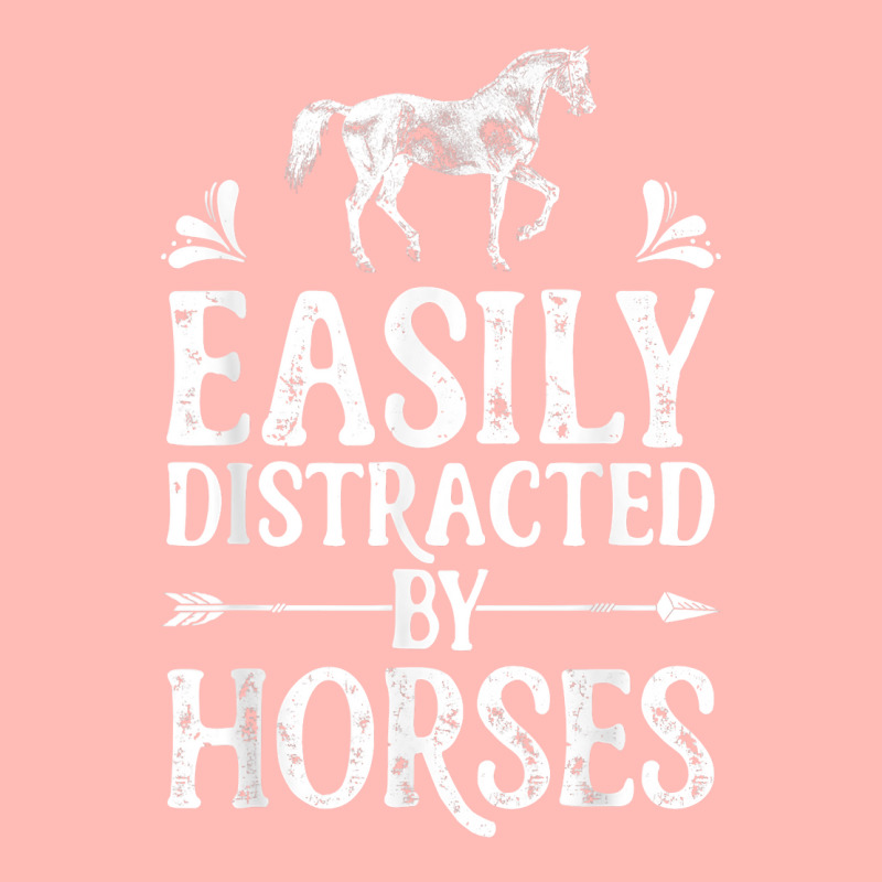 Horse Girl Easily Distracted By Horses Horseback Riding Farm T Shirt Urban Heavy T-shirt | Artistshot